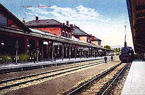 Das Aufnahmegebude Villach im Jahre 1913. Foto: F. Schiestl